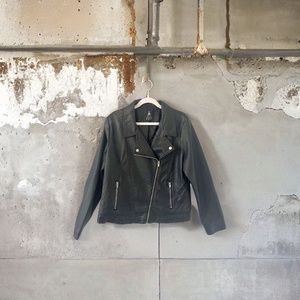 Atmosphere Classic Black Motorcycle Jacket, size 12